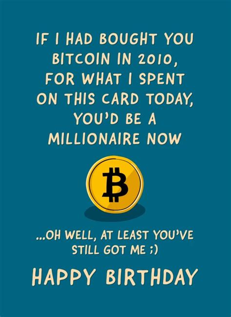 bitcoin birthday card|Bitcoin Birthday Card by Fliss Muir .